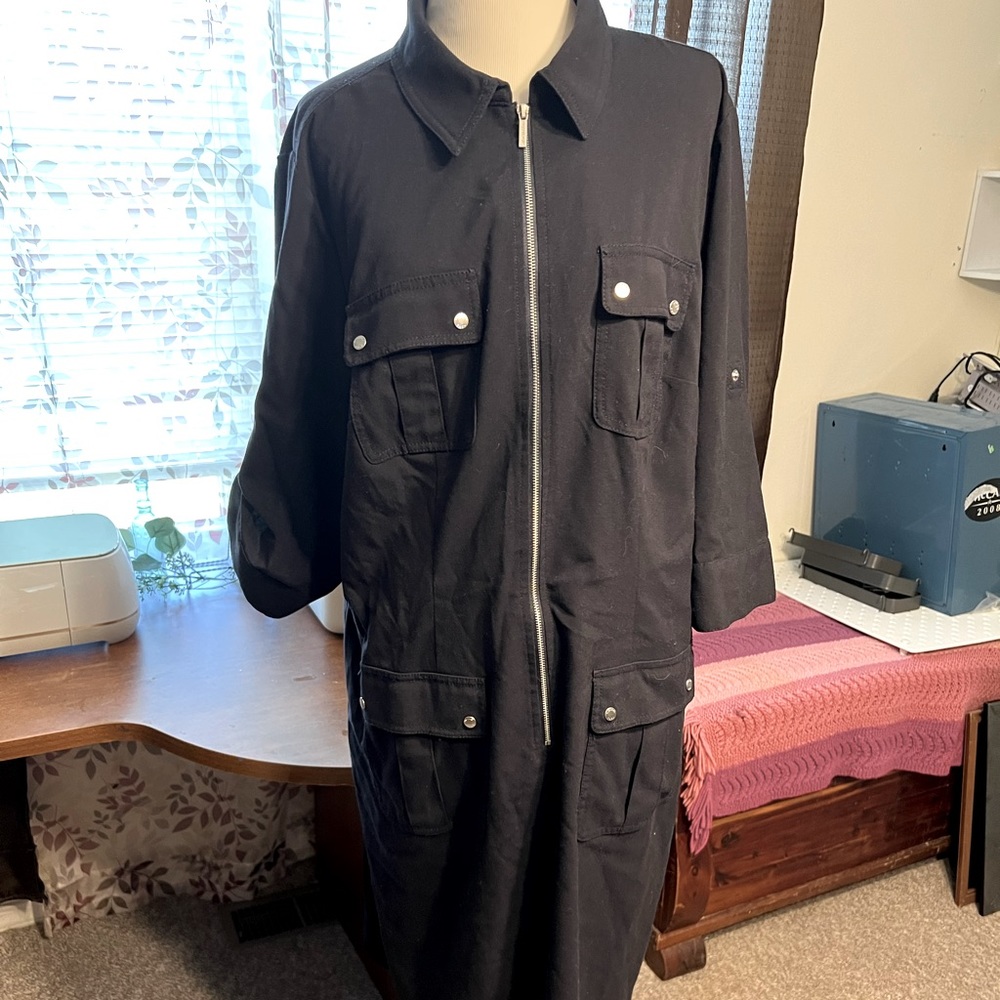 Michael Kors collared black 1x dress